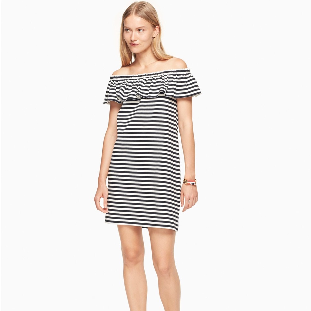 Kate Spade Broome Street Striped Ruffle dress! ♠️
